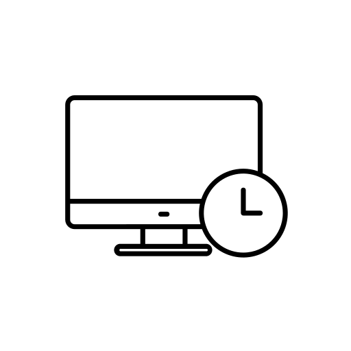 hour glass on computer screen